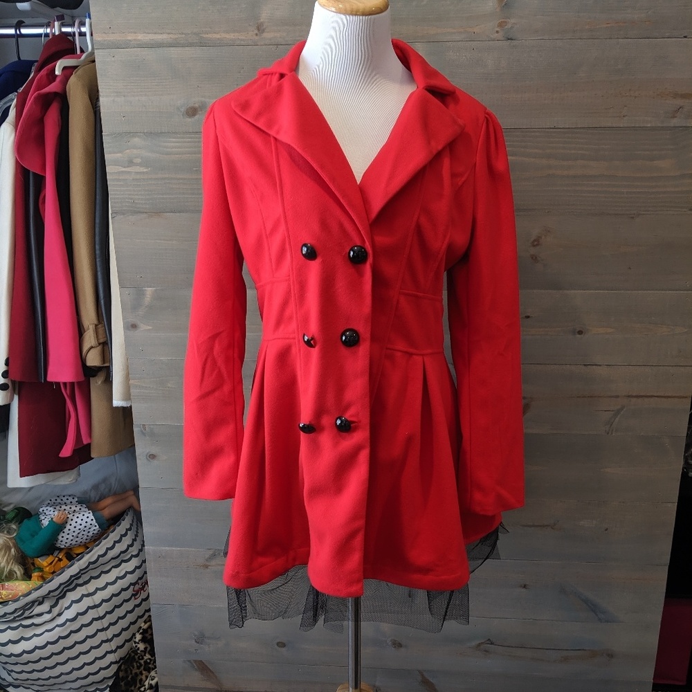 Red peacoat